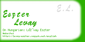 eszter levay business card